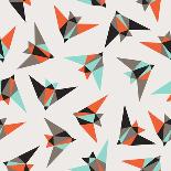 Seamless Geometric Pattern. Flying Birds-Graphiteska-Art Print