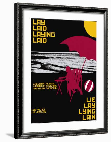 Grasping Grammar: Lay Lie-Christopher Rice-Framed Art Print