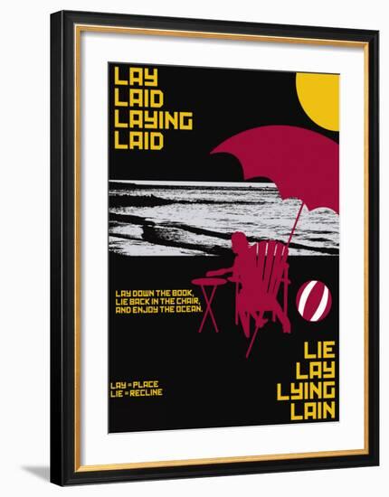 Grasping Grammar: Lay Lie-Christopher Rice-Framed Art Print