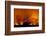 Grass Fire at Night in Pantanal, Brazil-Bence Mate-Framed Photographic Print