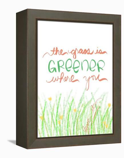 Grass Is Greener Where You Love It-Anna Quach-Framed Stretched Canvas