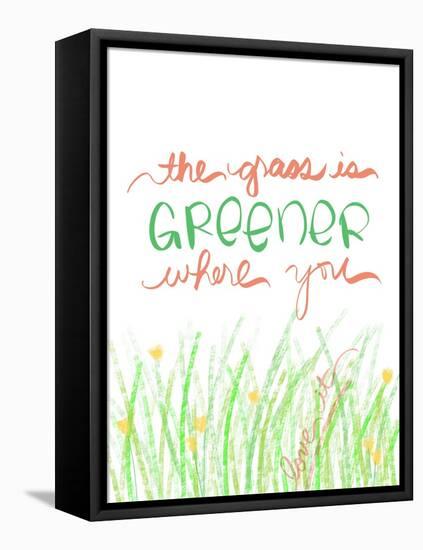 Grass Is Greener Where You Love It-Anna Quach-Framed Stretched Canvas