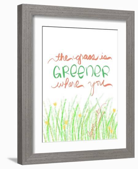 Grass Is Greener Where You Love It-Anna Quach-Framed Art Print