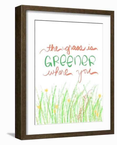Grass Is Greener Where You Love It-Anna Quach-Framed Art Print