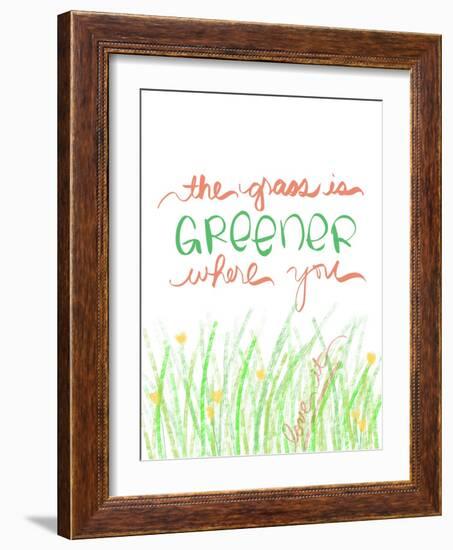 Grass Is Greener Where You Love It-Anna Quach-Framed Art Print