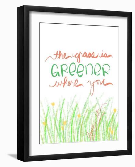 Grass Is Greener Where You Love It-Anna Quach-Framed Art Print