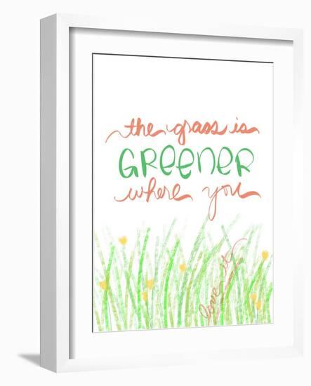 Grass Is Greener Where You Love It-Anna Quach-Framed Art Print