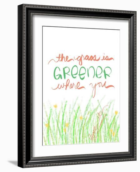 Grass Is Greener Where You Love It-Anna Quach-Framed Art Print