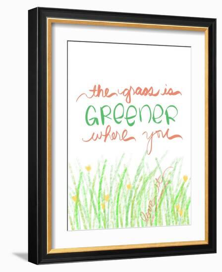 Grass Is Greener Where You Love It-Anna Quach-Framed Art Print