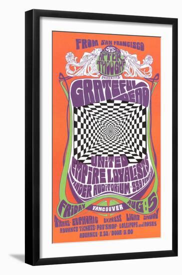 Grateful Dead in Concert, 1966-Bob Masse-Framed Art Print