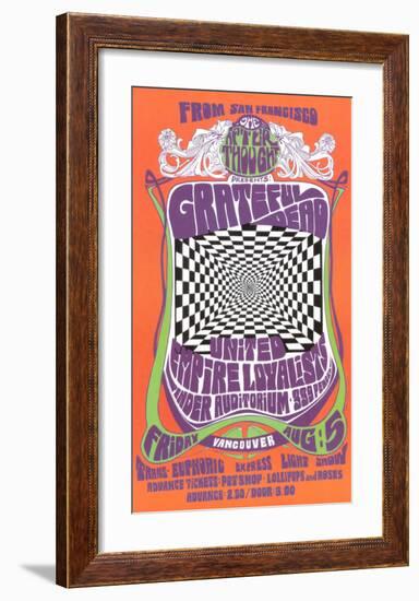 Grateful Dead in Concert, 1966-Bob Masse-Framed Art Print