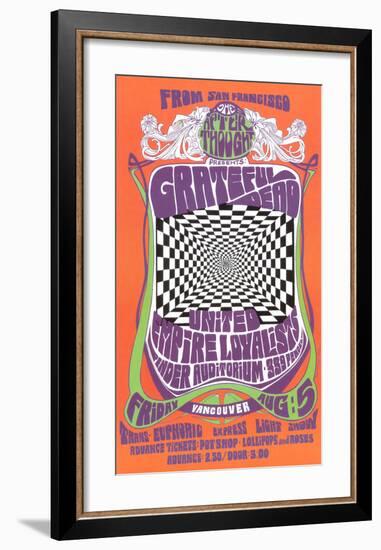 Grateful Dead in Concert, 1966-Bob Masse-Framed Art Print