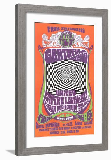 Grateful Dead in Concert, 1966-Bob Masse-Framed Art Print