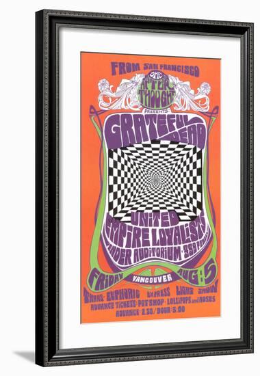 Grateful Dead in Concert, 1966-Bob Masse-Framed Art Print