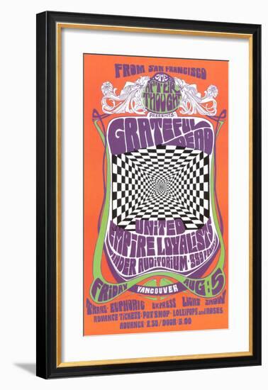 Grateful Dead in Concert, 1966-Bob Masse-Framed Art Print