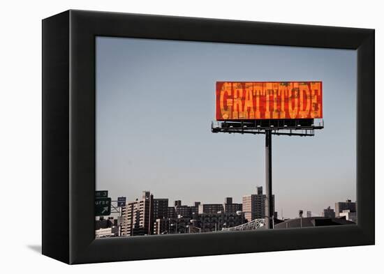 Gratitude Billboard in NYC-null-Framed Stretched Canvas