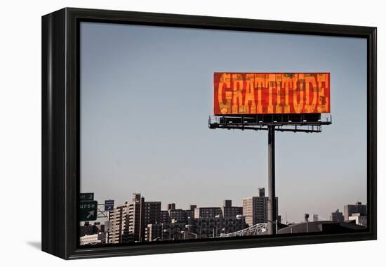 Gratitude Billboard in NYC-null-Framed Stretched Canvas