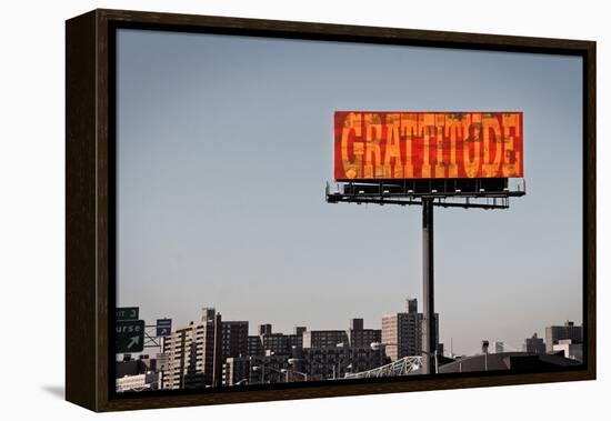 Gratitude Billboard in NYC-null-Framed Stretched Canvas