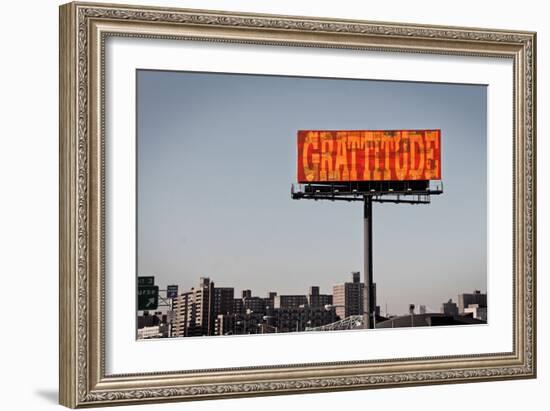 Gratitude Billboard in NYC-null-Framed Photo