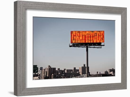 Gratitude Billboard in NYC-null-Framed Photo