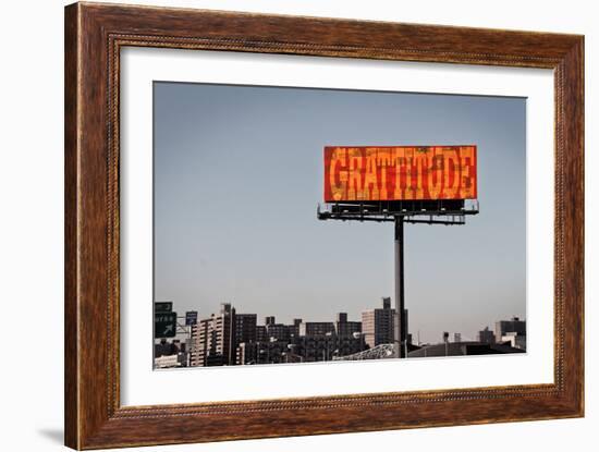 Gratitude Billboard in NYC-null-Framed Photo