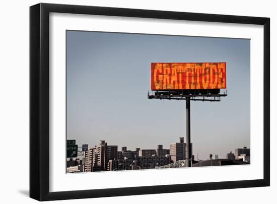 Gratitude Billboard in NYC--Framed Photo