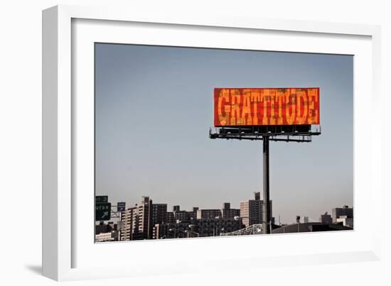 Gratitude Billboard in NYC-null-Framed Photo