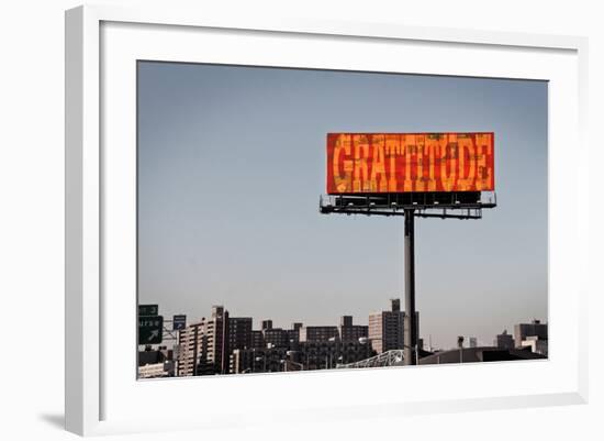 Gratitude Billboard in NYC-null-Framed Photo