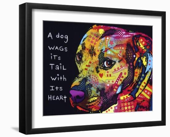 Gratitude Pitbull-Dean Russo-Framed Giclee Print