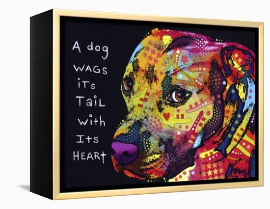 Gratitude Pitbull-Dean Russo-Framed Premier Image Canvas