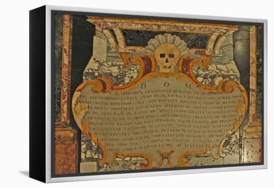 Grave Marker with Skull, St. John's Catholic Co-Cathedral, 1577-null-Framed Premier Image Canvas