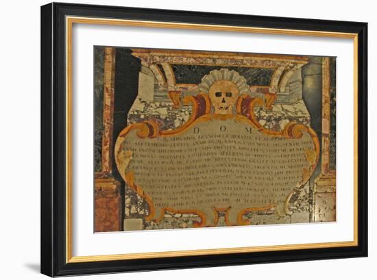 Grave Marker with Skull, St. John's Catholic Co-Cathedral, 1577-null-Framed Giclee Print