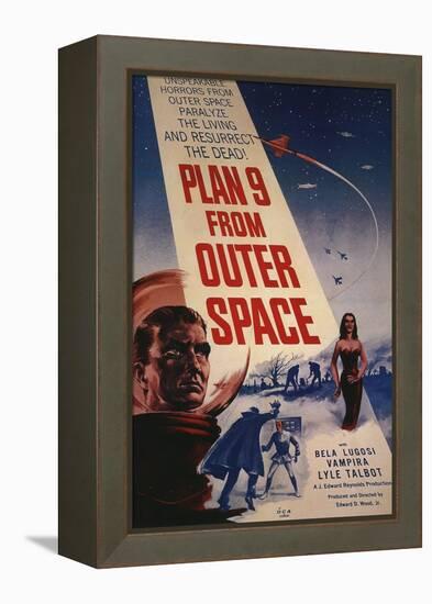 Grave Robbers From Outer Space, 1959, "Plan 9 From Outer Space" Directed by Ed Wood-null-Framed Premier Image Canvas