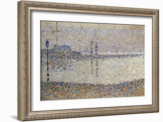 Gravelines: un soir, étude-Georges Seurat-Framed Giclee Print