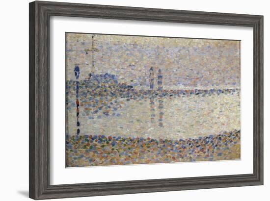 Gravelines: un soir, étude-Georges Seurat-Framed Giclee Print