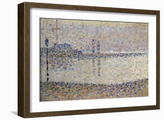 Gravelines: un soir, étude-Georges Seurat-Framed Giclee Print