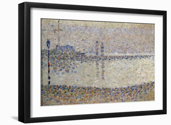 Gravelines: un soir, étude-Georges Seurat-Framed Giclee Print