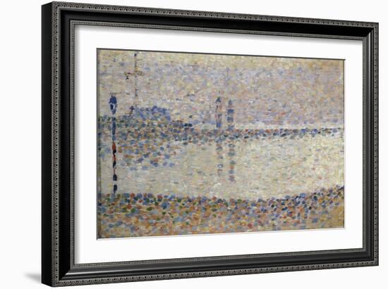 Gravelines: un soir, étude-Georges Seurat-Framed Giclee Print