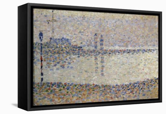 Gravelines: un soir, étude-Georges Seurat-Framed Premier Image Canvas