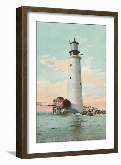 Graves Lighthouse, Boston Harbor-null-Framed Art Print
