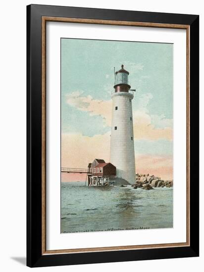 Graves Lighthouse, Boston Harbor-null-Framed Art Print