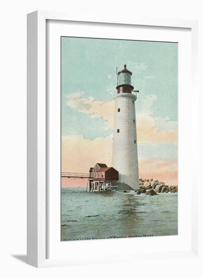 Graves Lighthouse, Boston Harbor--Framed Art Print