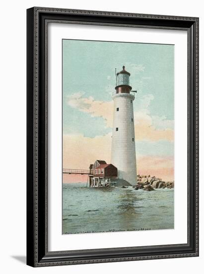 Graves Lighthouse, Boston Harbor-null-Framed Art Print