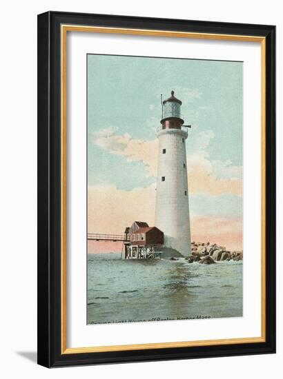 Graves Lighthouse, Boston Harbor-null-Framed Art Print