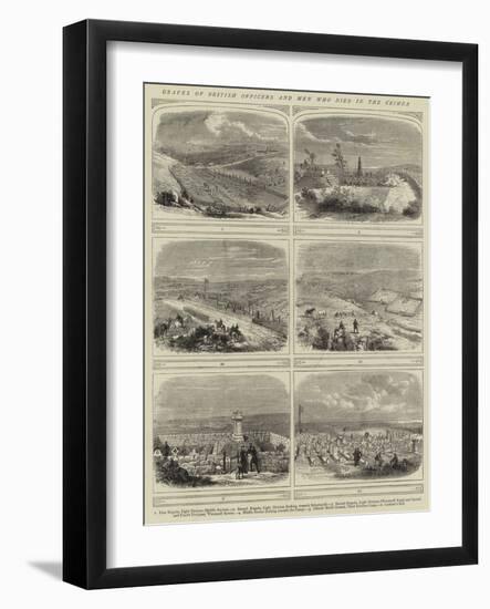 Graves of British Officers and Men Who Died in the Crimea-null-Framed Giclee Print