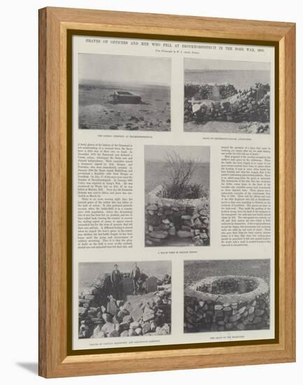 Graves of Officers and Men Who Fell at Bronkhorstspruit in the Boer War, 1880-null-Framed Premier Image Canvas