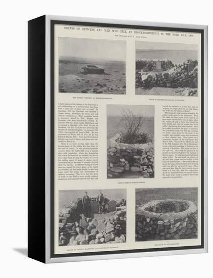 Graves of Officers and Men Who Fell at Bronkhorstspruit in the Boer War, 1880-null-Framed Premier Image Canvas