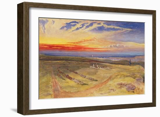 Graves of the Officers in the Fort on Cathcart Hill-William 'Crimea' Simpson-Framed Giclee Print