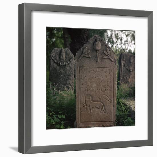 Gravestone to a priest of Saturn in Carthage, 2nd century. Artist: Unknown-Unknown-Framed Giclee Print