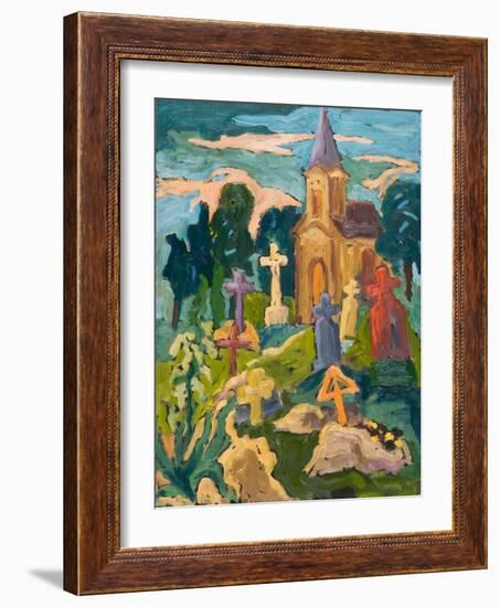 Graveyard And Chapel, 2005-Marta Martonfi-Benke-Framed Giclee Print